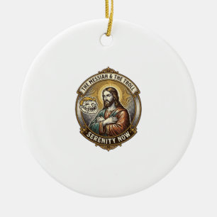 Décoration En Céramique Jésus Croisant les Bras Emoji de Visage de Troll I