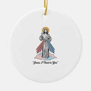 Décoration En Céramique Jésus, je me fie à toi, design de chemise vintage 