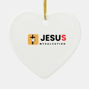 Décoration En Céramique Jésus Mon Salut