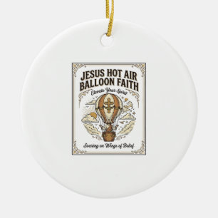 Décoration En Céramique Jésus Montgolfière Foi Jésus Montgolfière