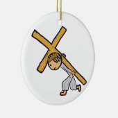 Décoration En Céramique Jésus Portant La Croix (Droite)