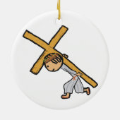 Décoration En Céramique Jésus Portant La Croix (Dos)