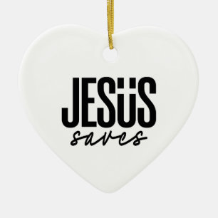 DÉCORATION EN CÉRAMIQUE JÉSUS SAUVE