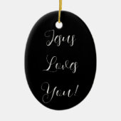 Décoration En Céramique Jésus t'aime ! | script de fantaisie (Devant)