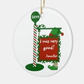 Décoration En Céramique "J'étais très bon" ou "coquin" Noël Père Noël (Gauche)