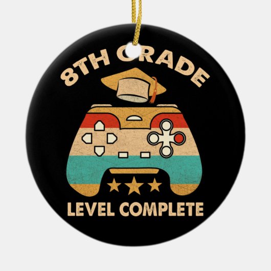 Décoration En Céramique Jeu de joueur vidéo complet de 8e année (Devant)