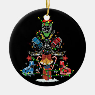 Décoration En Céramique Jeu de Noël de hockey sur glace Arbre de Noël Dr