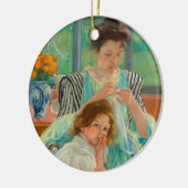 Décoration En Céramique Jeune mère coudre | Mary Cassatt (Gauche)
