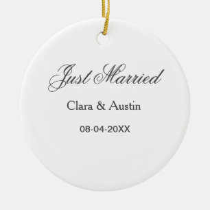 Décoration En Céramique Jeunes mariés ajouter nom couple date année mariag