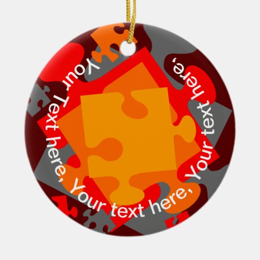 Décoration En Céramique Jigsaw Jumble (Devant)