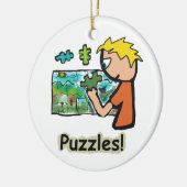 Décoration En Céramique Jigsaw Puzzler Puzzles (Gauche)