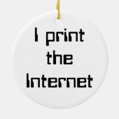 Décoration En Céramique J'imprime Internet (Dos)
