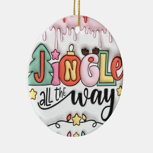 Décoration En Céramique "Jingle All Way Ornament" (Droite)