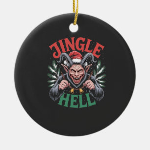 Décoration En Céramique Jingle Enfer Noël Krampus Evil Noël