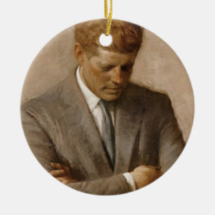 Décoration En Céramique John F Kennedy Portrait officiel