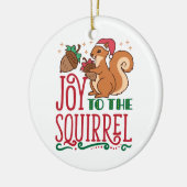 Décoration En Céramique Joie de Noël aux écureuils (Gauche)