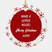 Décoration En Céramique Joie de Vivre Bouledogue Français Rouge Flocon de (Dos)