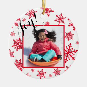 Décoration En Céramique Joie ! Flèches rouges et blanches pendant Noël Pho