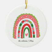 Décoration En Céramique Joli arc-en-ciel Noël (Devant)