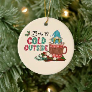 Décoration En Céramique Joli cadeau de Noël scandinave et cacao chaud