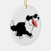 Décoration En Céramique Joli Cartoon Bordure Collie Ornament (Droite)