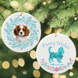 Décoration En Céramique Joli Cavalier Bleu Pastel   Noël Personnalisé