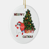 Décoration En Céramique Joli chat de Noël Meowy Catmas (Droite)