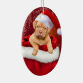 Décoration En Céramique Joli chiot de Noël (Droite)