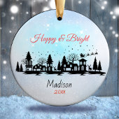 Décoration En Céramique Joli et lumineux père Noël traîneau Noël