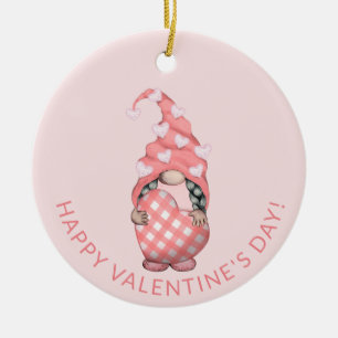 Décoration En Céramique Joli gnome Joyeuse Saint-Valentin