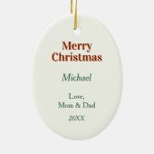 Décoration En Céramique Joli Golden Retriever Puppy Cadeau de Noël (Dos)