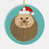 Décoration En Céramique Joli Hérisson de vacances (Dos)