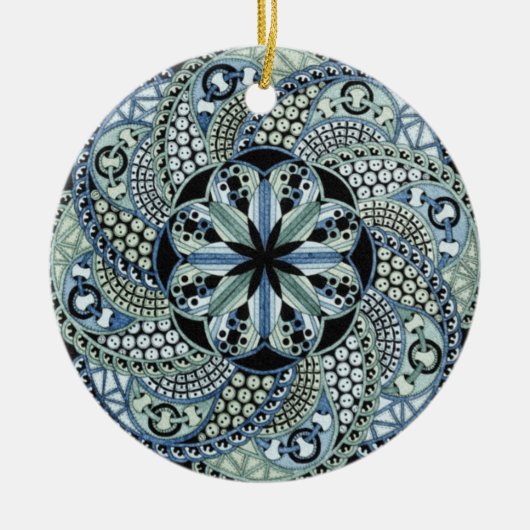 Décoration En Céramique Joli mandala (Devant)