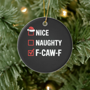 Décoration En Céramique Joli Méchant F-Caw-F Drôle Père Noël Méchant