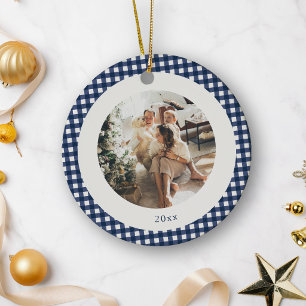 Décoration En Céramique Joli motif écossais marine personnalisé avec photo