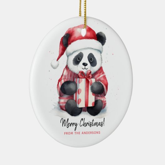Décoration En Céramique Joli Noël Panda Père Noël (Droite)