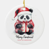 Décoration En Céramique Joli Noël Panda Père Noël (Dos)