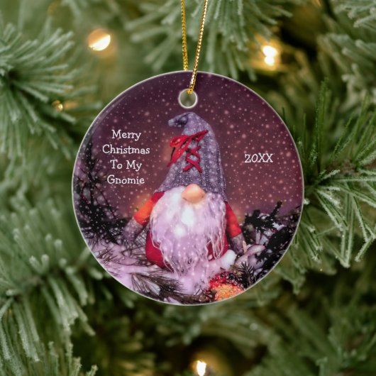 Décoration En Céramique Joli Noël Whimsical Gnome Holiday Tree (Arbre)