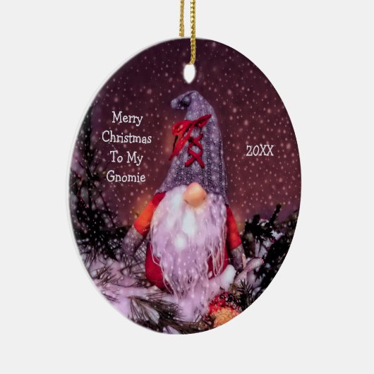 Décoration En Céramique Joli Noël Whimsical Gnome Holiday Tree (Droite)