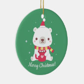 Décoration En Céramique Joli Ours polaire Noël Noël (Droite)
