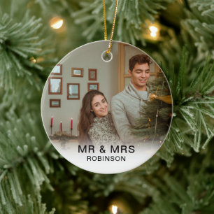 Décoration En Céramique joli Premier Noël Marié et Joyeux Noël