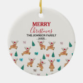 Décoration En Céramique Joli renne de Noël (Dos)