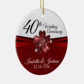 Décoration En Céramique Joli Rudy Flower Anniversaire Keepsaké (Droite)