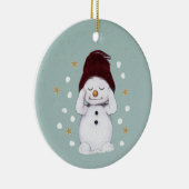 Décoration En Céramique Joli Snowman d'hiver bleu Noël (Droite)