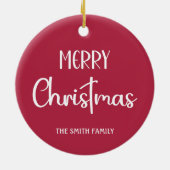 Décoration En Céramique Joli Snowman Marshmallows Joyeux Noël (Dos)