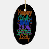 DÉCORATION EN CÉRAMIQUE ***JOLIE ANNIVERSAIRE JOLIE DAME*** (Droite)