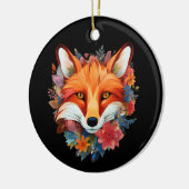 Décoration En Céramique Jolie aquarelle Fleur Fox (Gauche)