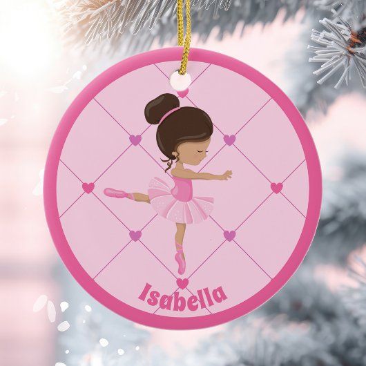 Décoration En Céramique Jolie Ballerina rose Filles personnalisées Noël