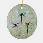 Décoration En Céramique Jolie libellule aquarelle rustique (Gauche)