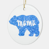 Décoration En Céramique Jolie maman ours bleu scintillant design pour elle (Gauche)